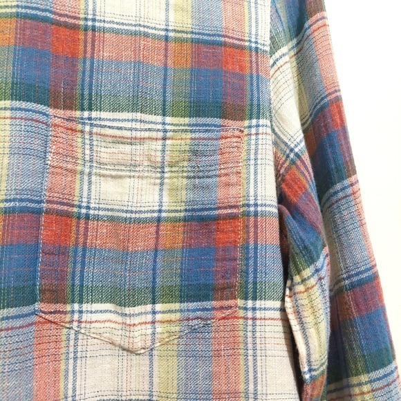 Madewell Womens Medium Button Up Shirt‎ Plain Cotton Linen Collar Cuff Sleeves - Picture 2 of 8